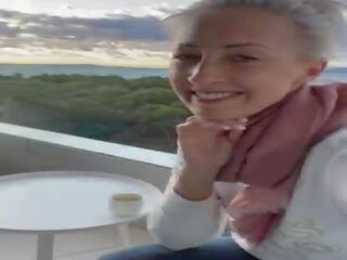 Saya berjari diri untuk puncak syahwat di sebuah masyarakat hotel balkon di mallorca&excl;