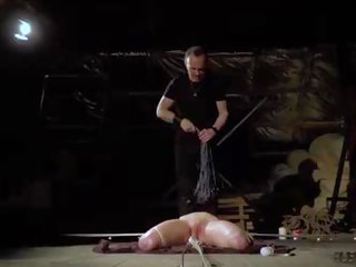 Tied up teen slave screaming in pain bondage and BDSM x rated video